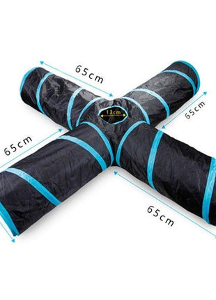 2/3/4/5 Holes Pet Cat Tunnel Toys Foldable Pet Cat Kitty Training Interactive Fun Toy For Cats Rabbit Animal Play Tunnel Tube For Cats Tunnels for Indoor Cats Cat Tube Collapsible 3 Way Pet Tunnel Great Toy for Cats