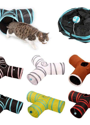 2/3/4/5 Holes Pet Cat Tunnel Toys Foldable Pet Cat Kitty Training Interactive Fun Toy For Cats Rabbit Animal Play Tunnel Tube For Cats Tunnels for Indoor Cats Cat Tube Collapsible 3 Way Pet Tunnel Great Toy for Cats