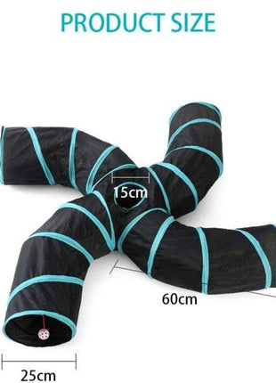 2/3/4/5 Holes Pet Cat Tunnel Toys Foldable Pet Cat Kitty Training Interactive Fun Toy For Cats Rabbit Animal Play Tunnel Tube For Cats Tunnels for Indoor Cats Cat Tube Collapsible 3 Way Pet Tunnel Great Toy for Cats