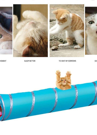 2/3/4/5 Holes Pet Cat Tunnel Toys Foldable Pet Cat Kitty Training Interactive Fun Toy For Cats Rabbit Animal Play Tunnel Tube For Cats Tunnels for Indoor Cats Cat Tube Collapsible 3 Way Pet Tunnel Great Toy for Cats
