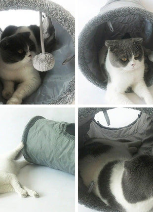 2/3/4/5 Holes Pet Cat Tunnel Toys Foldable Pet Cat Kitty Training Interactive Fun Toy For Cats Rabbit Animal Play Tunnel Tube For Cats Tunnels for Indoor Cats Cat Tube Collapsible 3 Way Pet Tunnel Great Toy for Cats