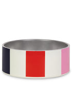 Kate Spade Adventure Stripe Food & Water Bowl for Dogs, Stainless Steel Small Bowl with Non-Slip Base
