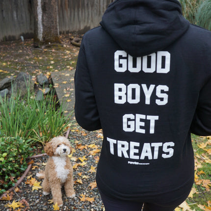 Good Boys Get Treats Hoodie | Gift for Dog Lovers | Front & Back Prints
