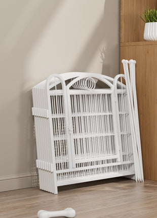 Dog Playpen Indoor 24 inch 8 Panels Metal Dog Pen Pet Dog Fence Outdoor Exercise Pen with Doors, Heavy Duty Dog Fence Puppy Pen for Large Medium Small Dogs Indoor Outdoor Foldable Pet Exercise Pen