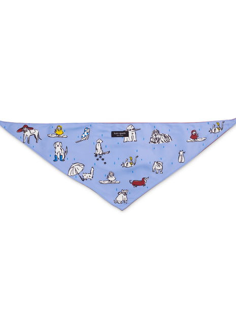 Large Pet Bandana, Raining Cats and Dogs