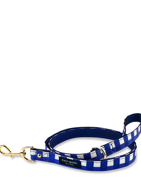 Kate Spade Navy Gingham Small Leash