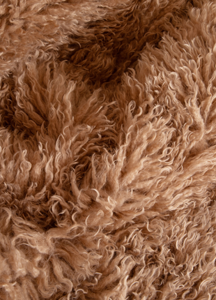 PupRug® Luxe Faux Fur Orthopedic Dog Bed -  Plush Sheep Tan