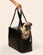 PupTote™ 3-in-1 Faux Leather Dog Carrier Bag - Black