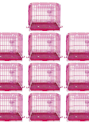 24-42" Collapsible Pink Dog Crate RED24-42 - Pup List