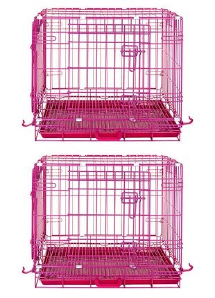 24-42" Collapsible Pink Dog Crate RED24-42 - Pup List