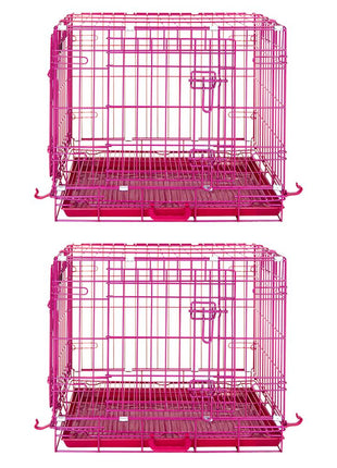 24-42" Collapsible Pink Dog Crate RED24-42 - Pup List