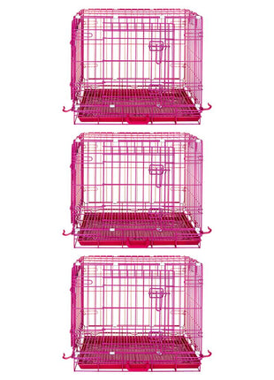 24-42" Collapsible Pink Dog Crate RED24-42 - Pup List