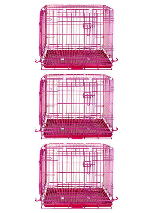 24-42" Collapsible Pink Dog Crate RED24-42 - Pup List