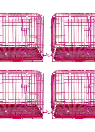24-42" Collapsible Pink Dog Crate RED24-42 - Pup List
