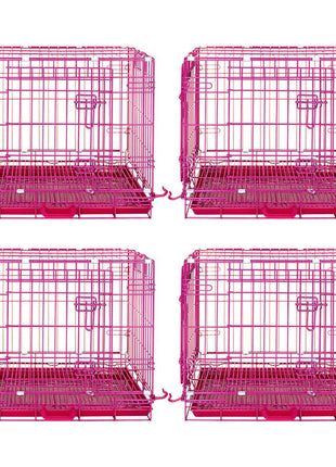 24-42" Collapsible Pink Dog Crate RED24-42 - Pup List