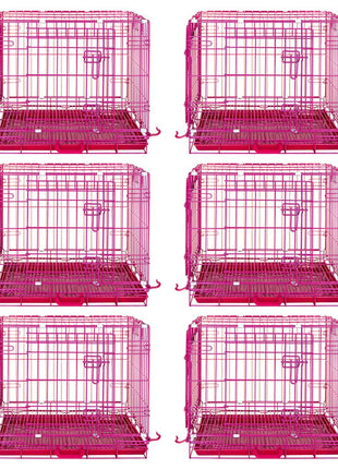 24-42" Collapsible Pink Dog Crate RED24-42 - Pup List