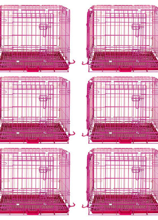 24-42" Collapsible Pink Dog Crate RED24-42 - Pup List