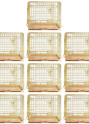 24-42" Collapsible Copper Gold Dog Crate GLD24-42 - Pup List
