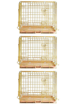 24-42" Collapsible Copper Gold Dog Crate GLD24-42 - Pup List