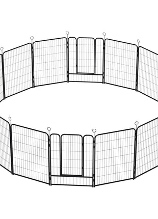 16 Panels Heavy Duty Metal Playpen with Self-Locking Gate, Extra Tall 40' Dog Fence Pet Exercise Pen for Outdoor and Indoor-Easy Setup Exercise Pen for Large Dogs