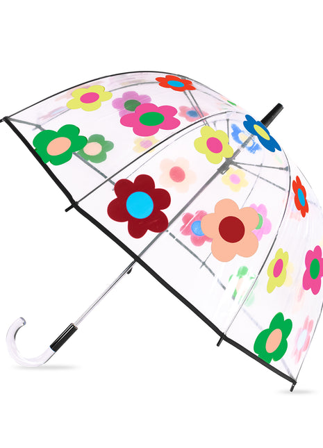 Kate Spade Gingham Garden Clear Umbrella