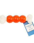 Country Living Bone-a-Treat Dog Chew Toy – Orange Bulged Balls & Green Spiral Ring