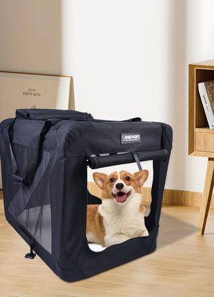 Jespet & GOOPAWS Indoor & Outdoor 3-Door Collapsible Soft-Sided Dog, Cat & Small Pet Crate - Pup List