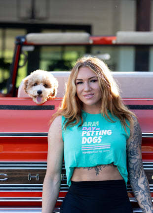Arm Day Crop Top | Gift for Dog Lovers & Dog Moms