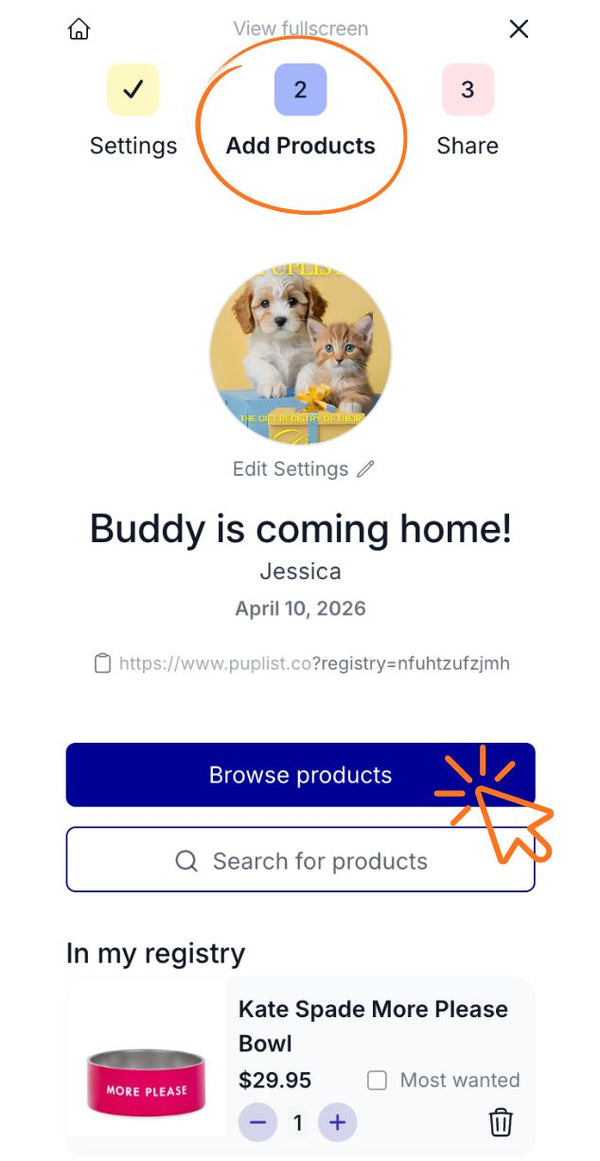 Add products