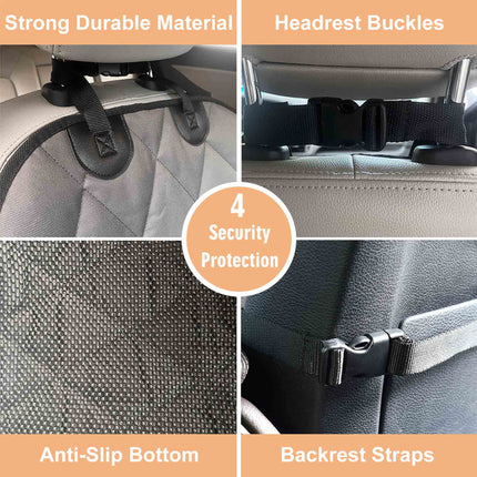 GOOPAWS Quilted Scratchproof Dog Front Car Seat Cover, Grey, 40''L - Pup List