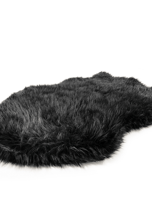 PupRug by Paw.com®  Faux Fur Orthopedic Dog Bed - Curve Midnight Black