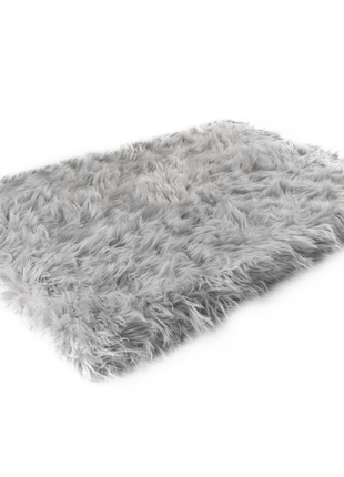 PupRug by Paw.com™ Faux Fur Orthopedic Dog Bed - Rectangle Grey