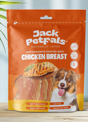 Jack PetPals Handcrafted Jerky Chicken Breast Dog Treats (12oz)