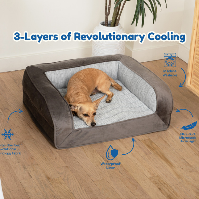 PupChill™ Cooling Bolster Dog Bed