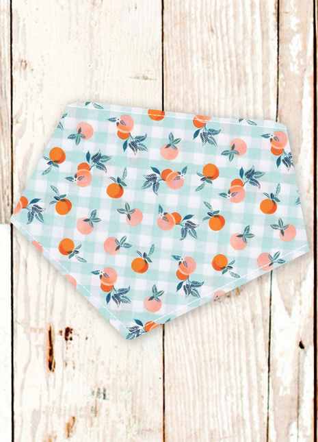 "Gingham Peaches" Dog Bandana