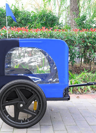 Pet Bike Trailer Dog Cart for Bicycle,Suitable for Small and Medium Pets, Easy Folding Cart Frame, Quick Release Wheel, Non-Slip Floor, Internal Leash