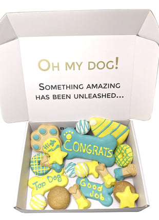 Congrats Themed Dog Treats Gift Box