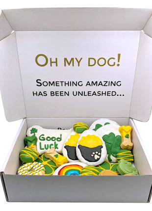 Good Luck Themed Dog Treats Gift Box