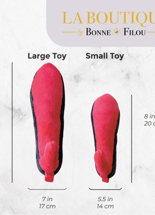 Red Heel Squeaky Dog Shoe Toy