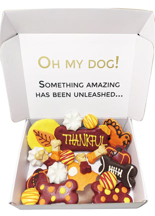 Thankful Themed Dog Treats Gift Box