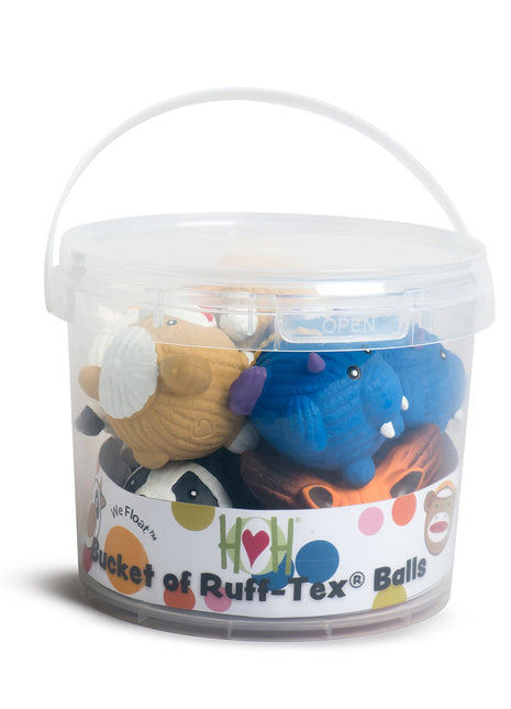 Ruff-Tex® Bucket of Latex Balls Dog Toys, 10 Pack, Small - Pup List