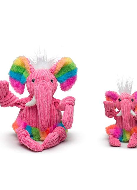 Rainbow Elephant Knottie® Plush Dog Toy