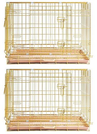 24-42" Collapsible Copper Gold Dog Crate GLD24-42 - Pup List
