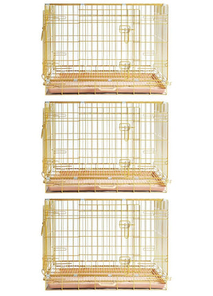 24-42" Collapsible Copper Gold Dog Crate GLD24-42 - Pup List