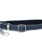 Martingale Blue Jeans Leather Dog Collar