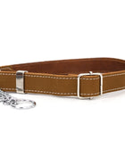 Martingale Earth Brown Leather Dog Collar