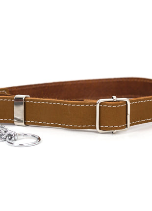 Martingale Earth Brown Leather Dog Collar