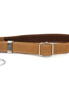 Martingale Khaki Leather Dog Collar