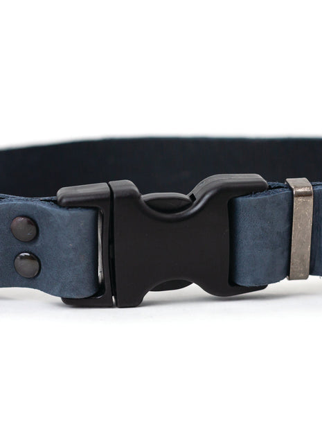 Sport Style Blue Jeans Leather Dog Collar