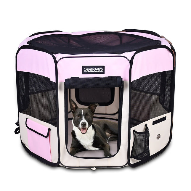 Jespet 2-Door Portable Soft-Sided Dog, Cat & Small Pet Exercise Playpen - Pup List